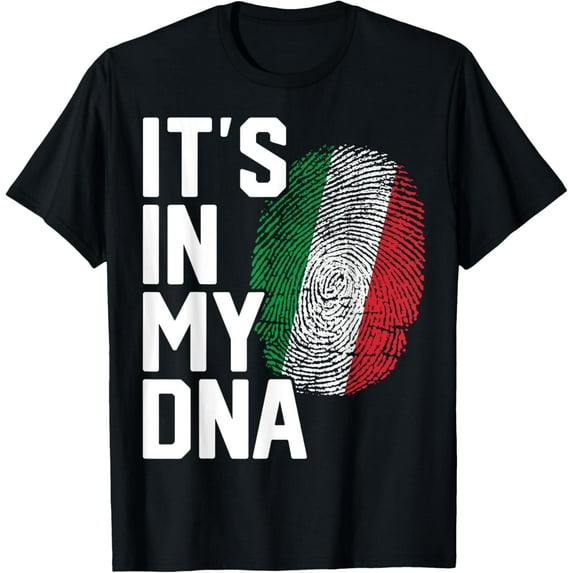 Italy Italian Flag Heritage T-ShirtMen and women, Black T-shirt, size: Extra large