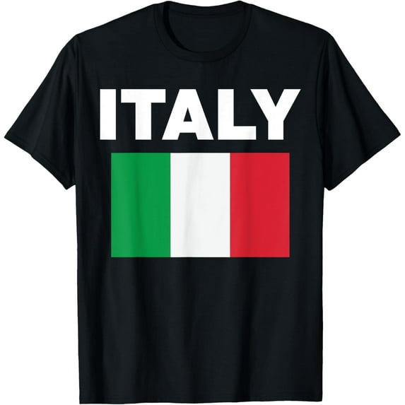 Italy Italian Flag Heritage T-ShirtMen and women, Black T-shirt, size: Extra large