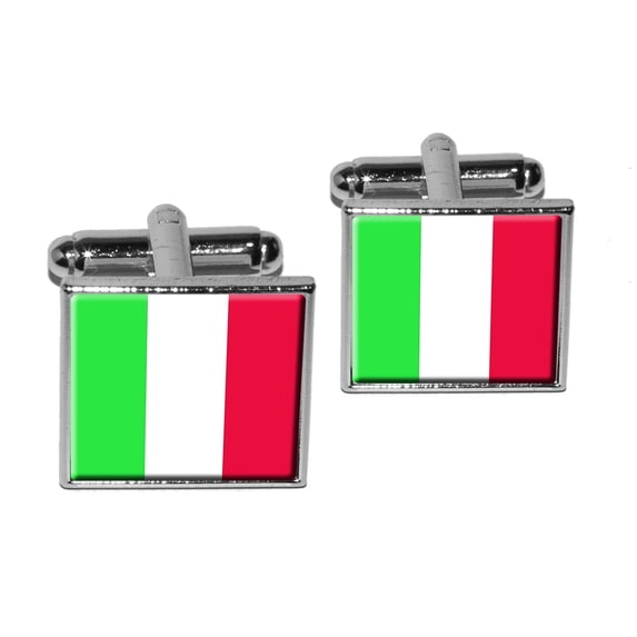 Italy Italian Flag Square Cufflinks