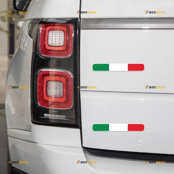 Italy Italian Flag Stripes Car Magnet Italia Magnetic Sticker Decal - 4 Pack Reflective 6" - for Auto Truck Van Reusable Waterproof