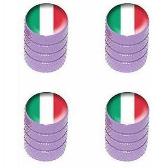 Italy Italian Flag Tire Rim Wheel Aluminum Valve Stem Caps, Multiple Colors