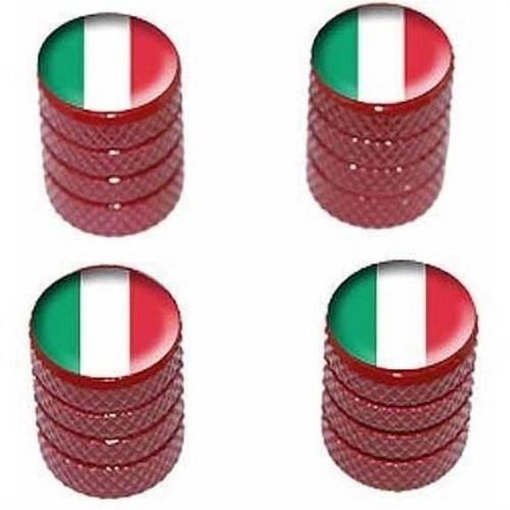 Italy Italian Flag Tire Rim Wheel Aluminum Valve Stem Caps, Multiple Colors