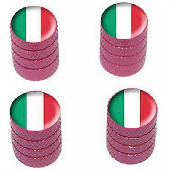 Italy Italian Flag Tire Rim Wheel Aluminum Valve Stem Caps, Multiple Colors