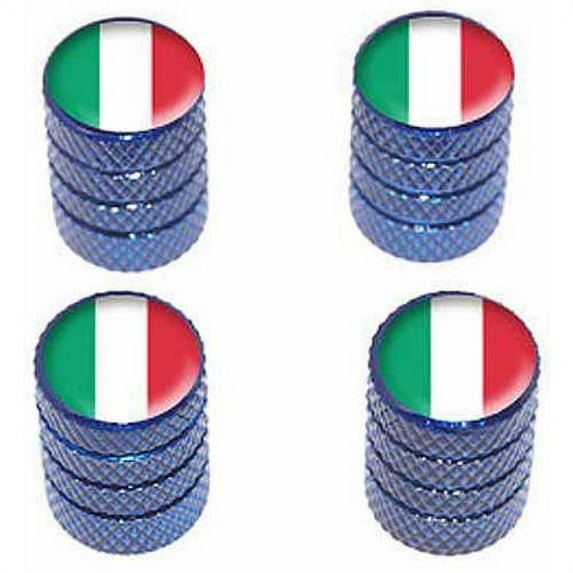 Italy Italian Flag Tire Rim Wheel Aluminum Valve Stem Caps, Multiple Colors