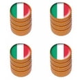 thumbnail image 1 of Italy Italian Flag Tire Rim Wheel Aluminum Valve Stem Caps, Multiple Colors, 1 of 1