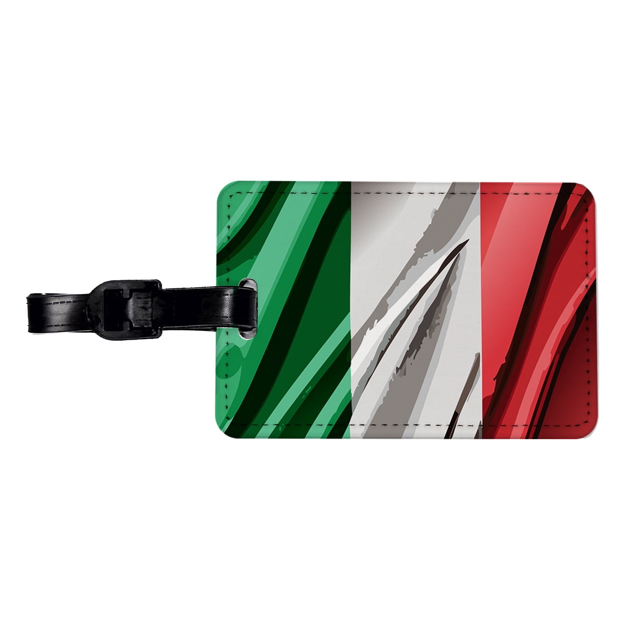 Italy Italian Flag Waving Faux Leather Travel Luggage Tag - Walmart.com