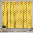 thumbnail image 1 of Italy Kitchen Curtains, Delicious Homemade Italian Style Pepperoni Pizza Slices with Sausage, Two Panels Drapes with Rod Pocket Room Decor, 55" X 45", Mustard and Multicolor, by Ambesonne, 1 of 3