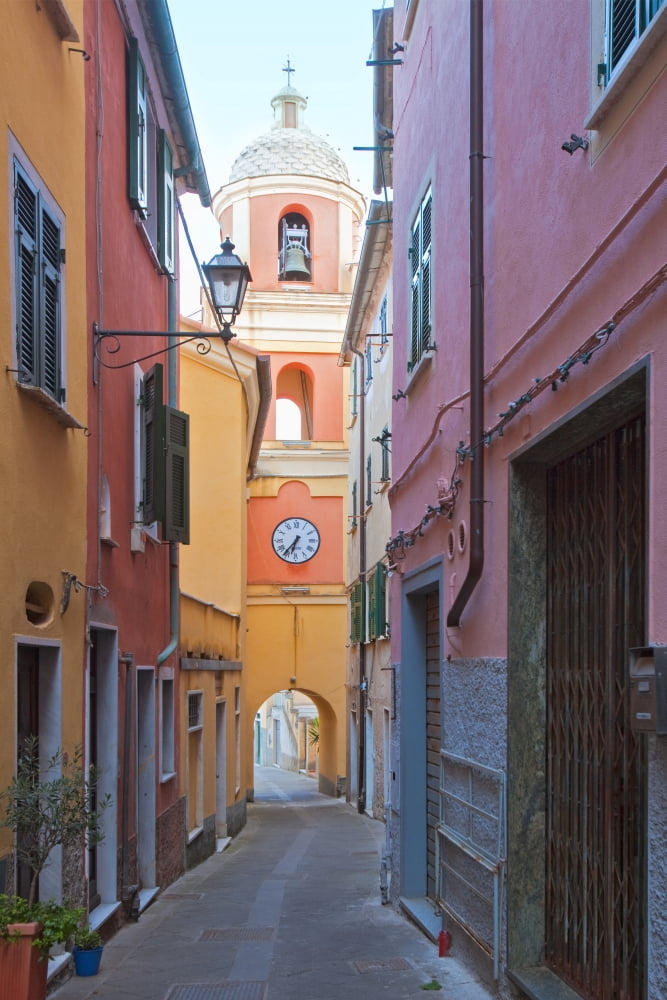 Italy Liguria La Spezia - Village La Serra Canvas Art - Panoramic Images (36 x 12)