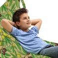 thumbnail image 1 of Italy Lounger Chair Bag, Mediterranean Olive Branches with Leaves Designed in Shades of Green, High Capacity Storage with Handle Container, Lounger Size, Pale Camel and Multicolor, by Ambesonne, 1 of 5