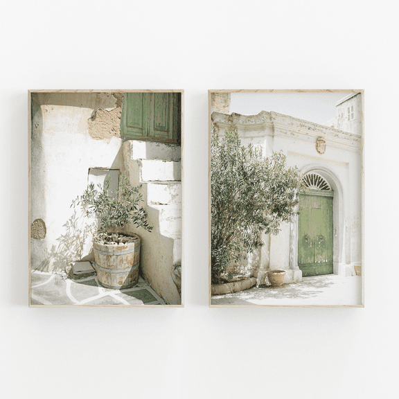 Italy Malta Olive Tree Photography Poster Set , Poster Only