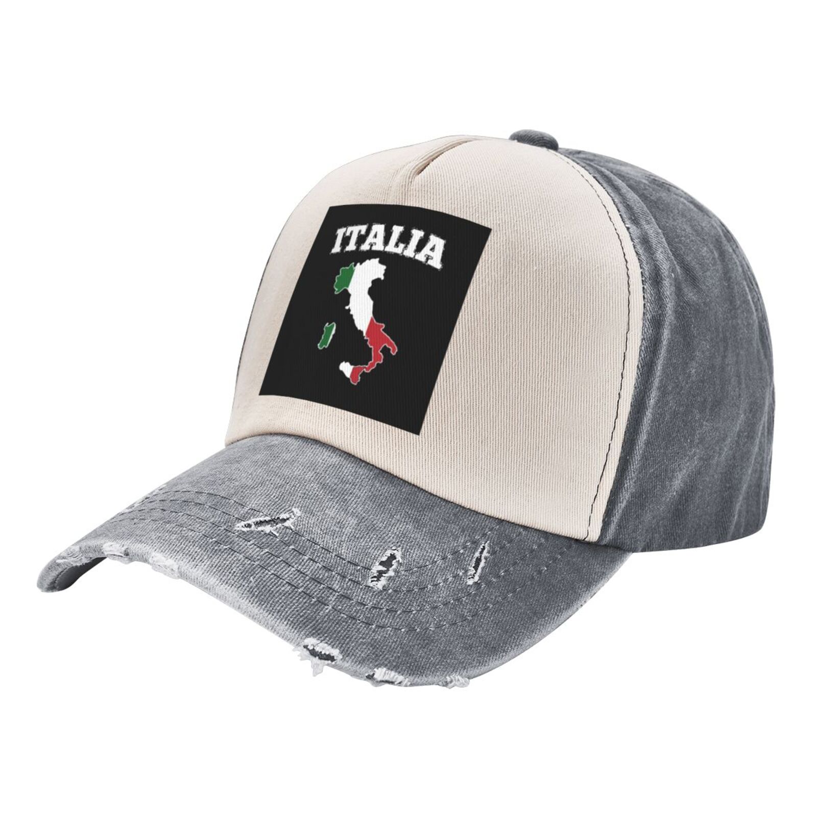 Italy Map Flag Distressed Baseball Cap Dad Hats for Men Women Vintage ...