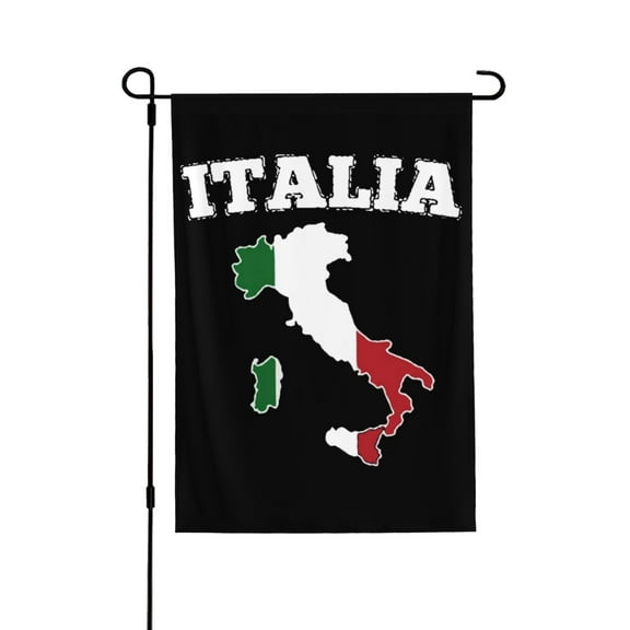 Italy Map Flag Garden Flag 28x40 Double Sided Large Stained House Yard Flag For Outside Porch Lawn Decor