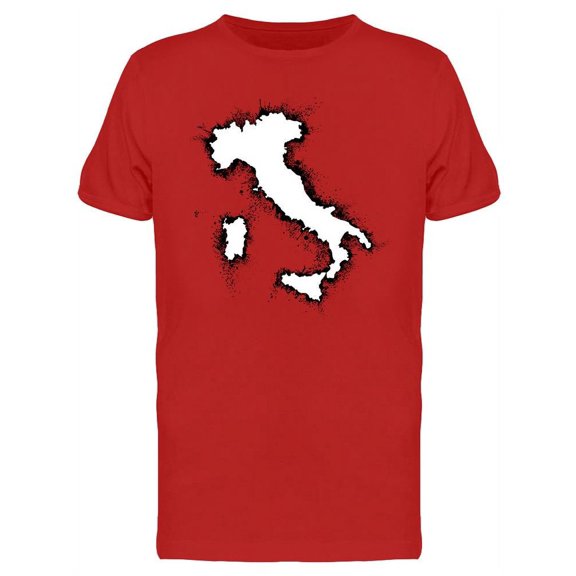 Italy Map In Spray Paint T-Shirt Men -Image by Shutterstock, Male Small