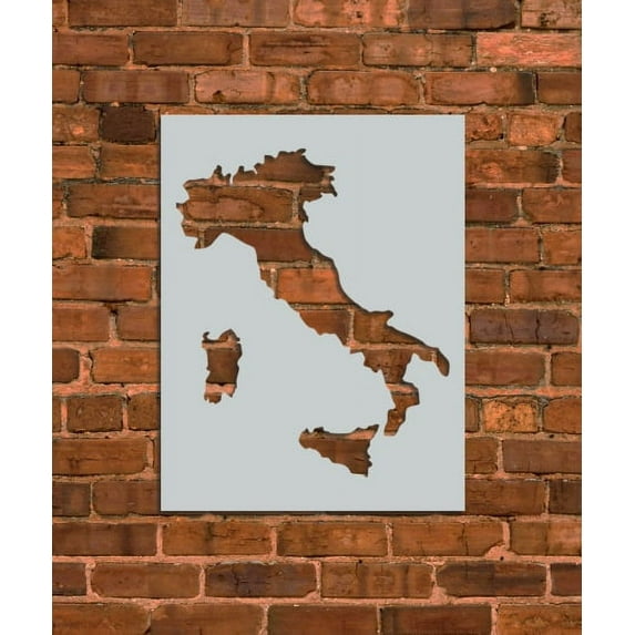 Italy Map Stencil