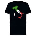 thumbnail image 1 of Italy Map With Flag Colors Tee Men's -Image by Shutterstock, 1 of 2