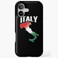 thumbnail image 1 of Italy Map with Italian Flag Colors Design iPhone Case 17 through 11 Pro Max, 1 of 2