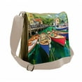 thumbnail image 1 of Italy Messenger Bag, Garda Torbole Town Photo, Unisex Cross-body, by Ambesonne, 1 of 2