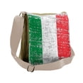 thumbnail image 1 of Italy Messenger Bag, Grunge Brushstroke Style Flag, Unisex Cross-body, by Ambesonne, 1 of 2