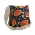 thumbnail image 1 of Italy Messenger Bag, Vegetable Pizzas Art Image, Unisex Cross-body, by Ambesonne, 1 of 2
