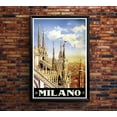thumbnail image 1 of Italy - Milano  - Vintage Travel Poster (11x17Inches(BlackWood-Framed)), 1 of 6