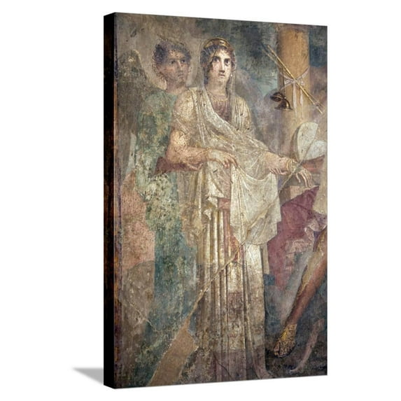 Italy, Naples Museum, from Pompeii, House of the Tragic Poet VII, 8, 3, Zeus and Hera Wedding, Stretched Canvas Wall Art by Samuel Magal Sold by Art.Com