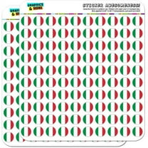 Italy National Country Flag 200 1/2" (0.5") Planner Calendar Scrapbooking Crafting Stickers
