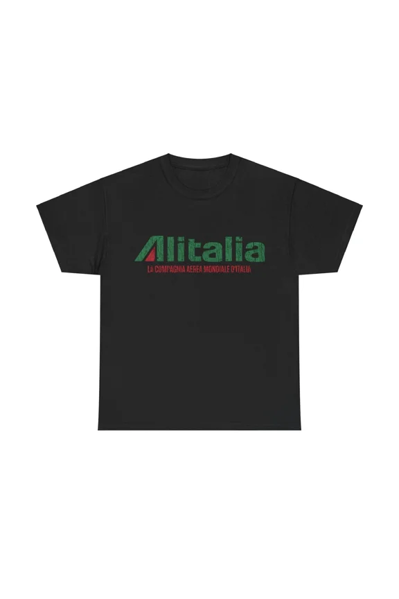 Italy National World Airlines Retro Travel Nostalgia Unisex T-Shirt, up to size 5XL