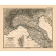 thumbnail image 1 of Historic Map - Italy Northern - Stieler 1885 - Vintage Wall Art, 1 of 4