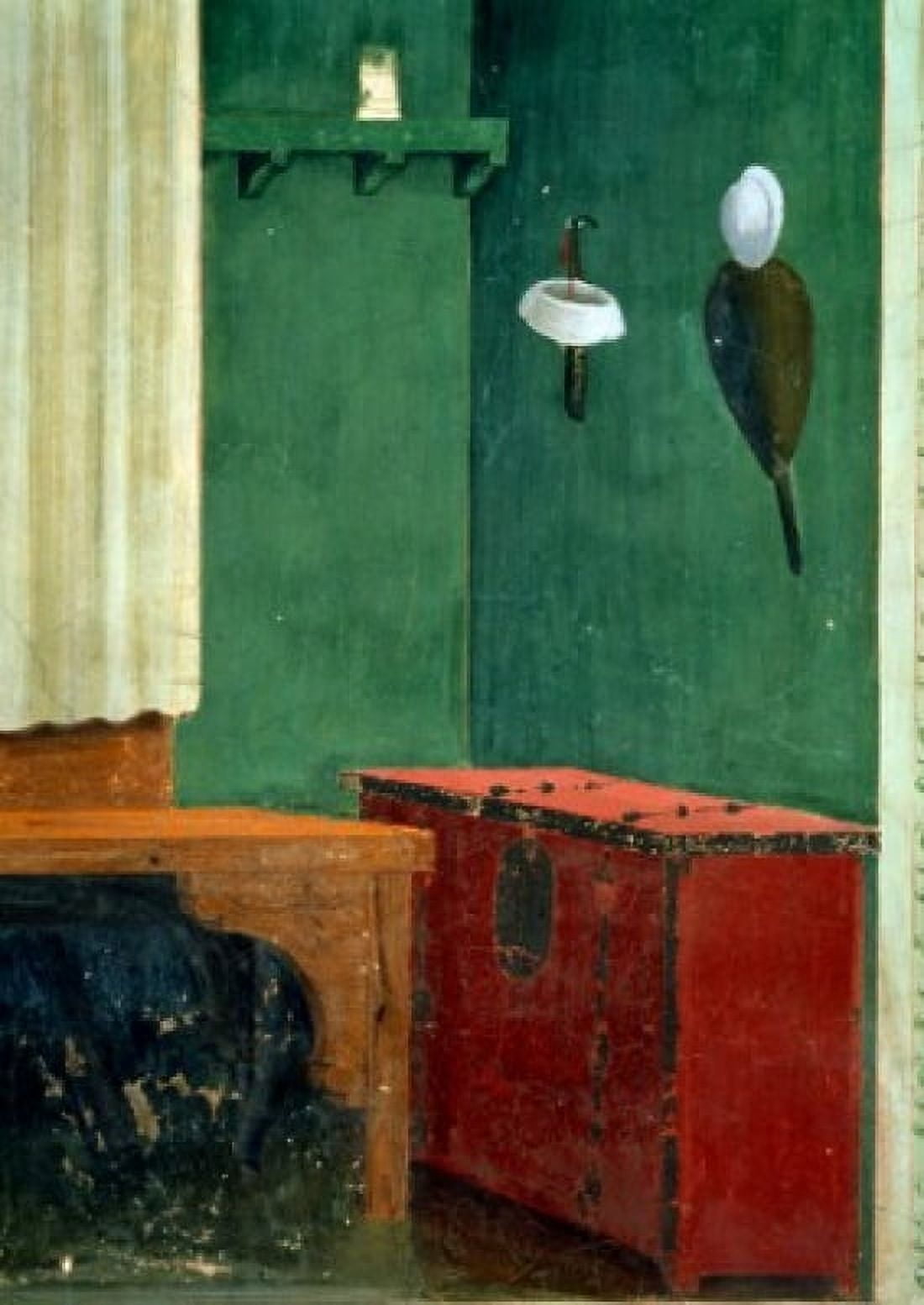 Italy Padua Capella Scrovegni Annunciation by Giotto di Bondone fresco detail circa 1266-1337 Canvas Art - Giotto di Bondone (18 x 24)