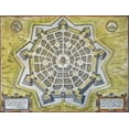 thumbnail image 1 of Italy Palmanova Map 1598. Nengraved Map 1598 Of The Heavily-Fortified City Of Palmanova Italy Built By The, 1 of 2