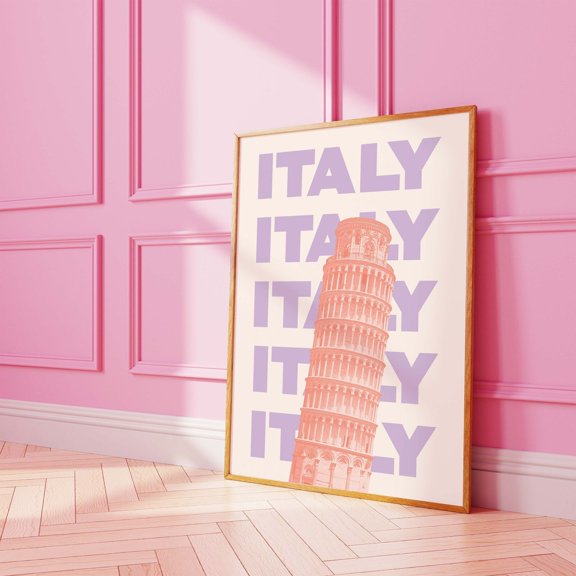 Italy Pisa Travel Poster