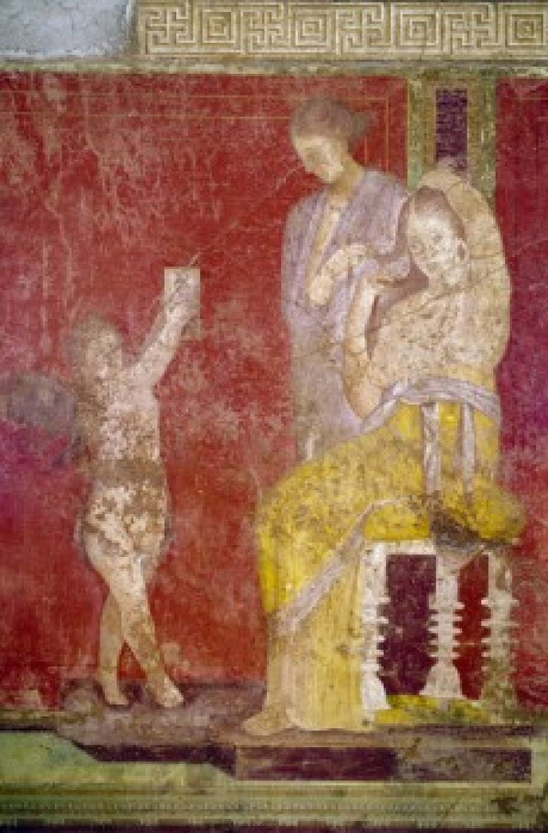 Italy Pompeii Villa of the Mysteries #3 fresco circa 60-50 BC Roman Art Canvas Art - (18 x 24)