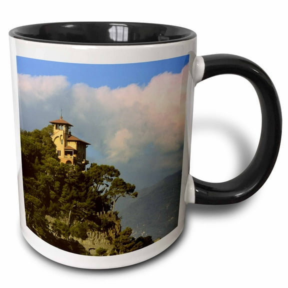 3drose, Italy, Portofino, Mediteranean Coast - Eu16 Kwi0003 - Kymri Wilt, 11oz Two-tone Black Mug