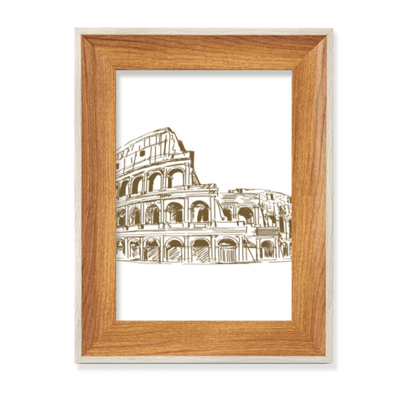 Italy Rome Landmark Sketch Landscape Desktop Wooden Photo Frame Display Picture Art Painting Multiple Sets