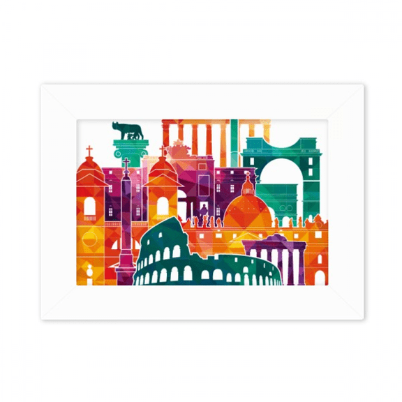 Italy Rome Landscape Landmark Photo Mount Frame Picture Art Painting Desktop 5x7 inch