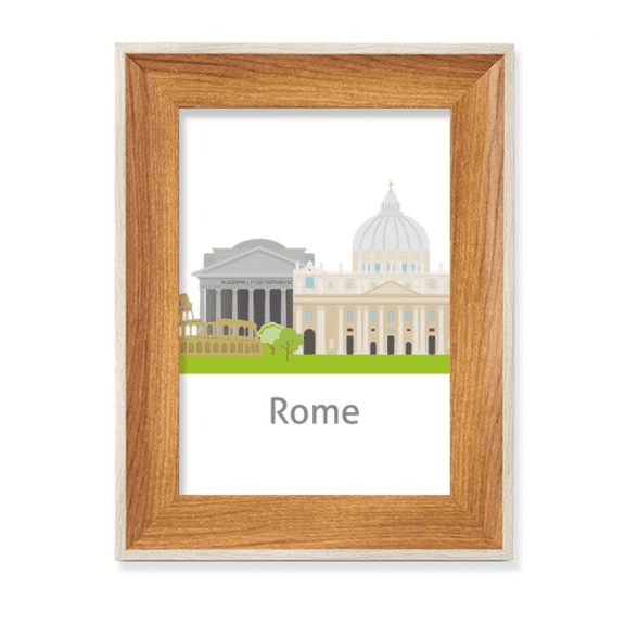 Italy Rome Landscape National Landmark Desktop Wooden Photo Frame Display Picture Art Painting Multiple Sets