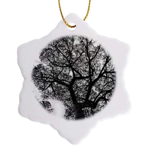 3drose, Italy, Rome, Maritime Pine Seen from Below., 3 inch Snowflake Porcelain Ornament