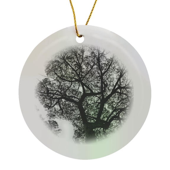 3drose, Italy, Rome, Maritime Pine Seen from Below., Circle Porcelain Ornament