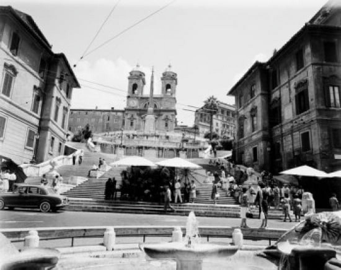 Italy Rome Piazza di Spagna and Spanish Steps Canvas Art - (18 x 24)