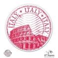 thumbnail image 1 of Italy Rome Travel Stamp Colosseum - 3" Vinyl Sticker - For Car Laptop I-Pad Phone Helmet Hard Hat - Waterproof Decal, 1 of 2