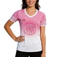 thumbnail image 1 of Italy Shirt for Women Soccer Short Sleeve Shirts Italy Contrast Binding V Neck Plus Tee Tops, 1 of 5