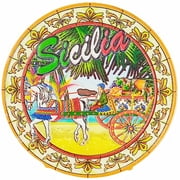 Italy Sicilia 3D Fridge Magnet Souvenir Gift,Resin Handmade Sicily Refrigerator Magnet Home Decoration Collection