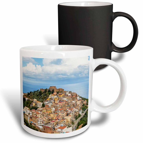 3drose, Italy, Sicily, Messina Prov. Caronia, Built Around a Norman Castle., 11oz Magic Transforming Mug