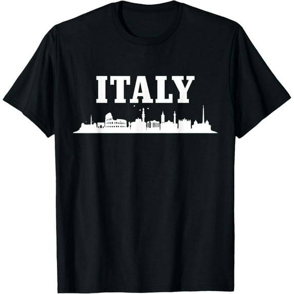 Italy Skyline Pride Italia Souvenir Vintage Italian T-Shirt men and women can wear, black, white, gifts