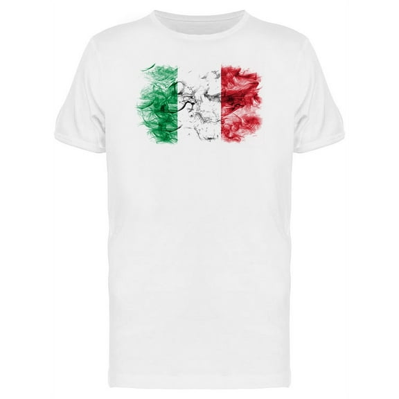 Italy Smoky Flag T-Shirt Men -Image by Shutterstock, Male Medium