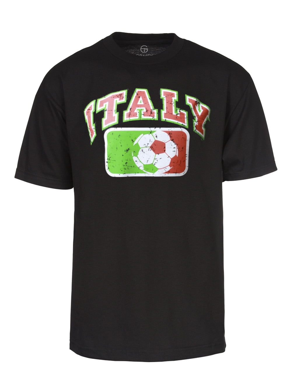 Italy Soccer Cotton T Shirt, XXX-Large Black - Walmart.com