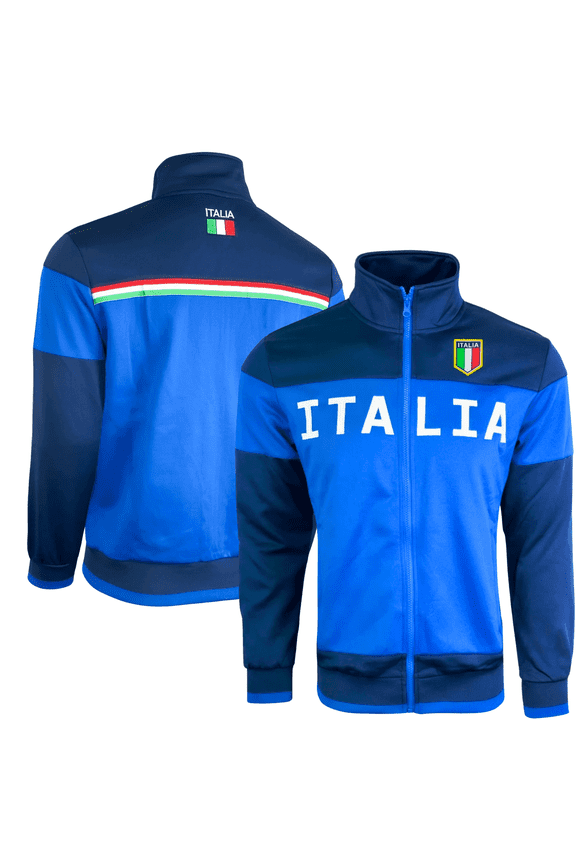 Just 4 Kicks Men's Italy Flag Soccer Track Jacket, Polyester, YS-XXL