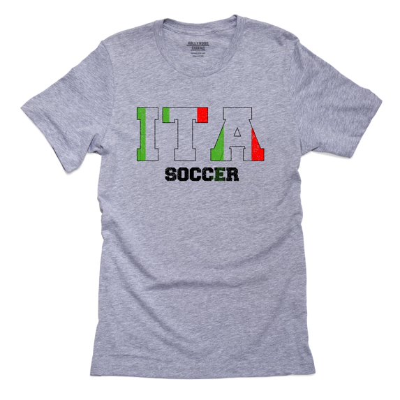 Italy Soccer - Olympic Games - Rio - Flag Men's Grey T-Shirt