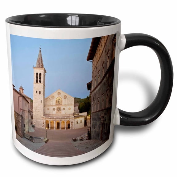 3drose, Italy, Spoleto, Duomo, Santa Maria Assunta, Cathedral - Eu16 Rti0139 - Rob Tilley, 11oz Two-tone Black Mug