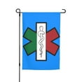 thumbnail image 1 of Italy Star Of Life Italian Flag Garden Flag 12x18 Inch Indoor Balcony Courtyard Outdoor Decorative Flag, 1 of 7